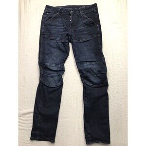G STAR RAW 5620 Jean Men 30x28 (29/30) 3D Slim Stretch Dark Wash Biker Moto